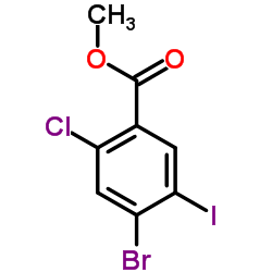 Methyl 4-bromo-2-chloro-5-iodobenzoate结构式