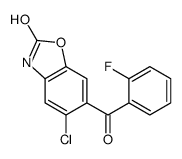 5-chloro-6-(2-fluorobenzoyl)-3H-1,3-benzoxazol-2-one结构式