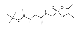 tert-butyl (2-(((diethoxyphosphoryl)methyl)amino)-2-oxoethyl)carbamate Structure