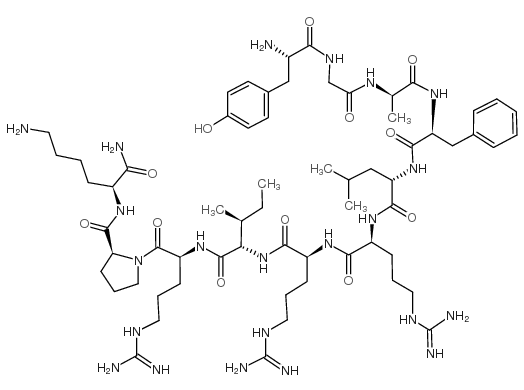 (D-Ala3)-Dynorphin A (1-11) amide trifluoroacetate salt结构式