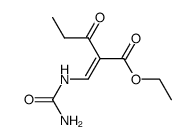 ethyl 2-propionyl-3-ureido-2-propenoate Structure