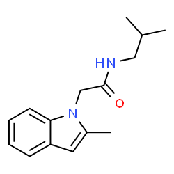 1-(i-butylaminocarbonylmethyl)-2-methyl-indole结构式