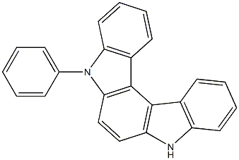 5-苯基-5,8-二氢吲哚并[2,3-c]咔唑结构式