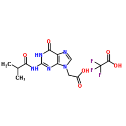 2,2,2-Trifluoroacetic acid compound with 2-(2-isobutyramido-6-oxo-1H-purin-9(6H)-yl)acetic acid (1:1) structure