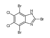 2,4,7-tribromo-5,6-dichloro-1H-benzoimidazole结构式