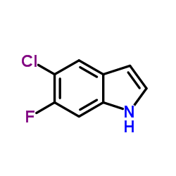 5-氯-6-氟吲哚结构式