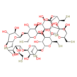 八-(6-巯基-6-去氧)-γ-环糊精结构式