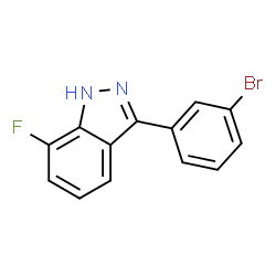 7-Fluoro-3-(3-bromophenyl)-1H-indazole结构式