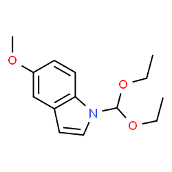 5-methoxyindole-1-carbaldehyde diethyl acetal structure