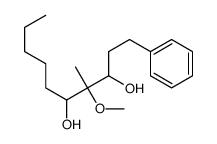 4-methoxy-4-methyl-1-phenyldecane-3,5-diol结构式