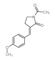 1-acetyl-3-[(4-methoxyphenyl)methylidene]pyrrolidin-2-one结构式