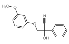 Benzeneacetonitrile, a-hydroxy-a-[(3-methoxyphenoxy)methyl]- structure