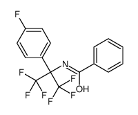 N-[1,1,1,3,3,3-hexafluoro-2-(4-fluorophenyl)propan-2-yl]benzamide结构式