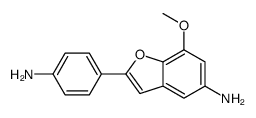 2-(4-aminophenyl)-7-methoxy-1-benzofuran-5-amine Structure