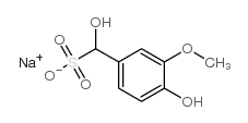 sodium alpha,4-dihydroxy-3-methoxytoluene-alpha-sulphonate结构式