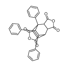 1,7,8-triphenyl-bicyclo[2.2.2]oct-7-ene-2,3,5,6-tetracarboxylic acid-2,3,5,6-dianhydride结构式