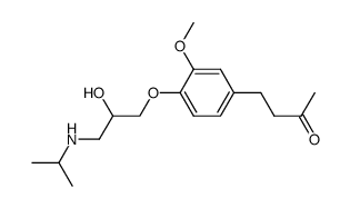 1-{[4-(3-oxobutyl)-2-methoxy]phenoxy}-3-(isopropylamino)propan-2-ol结构式