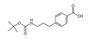 4-(3-N-t-butoxycarbonylamino-propyl)-benzoic Acid结构式