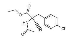 ethyl 2-acetylamino-3-(4-chlorophenyl)-2-cyanopropanoate结构式