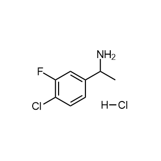 1-(4-氯-3-氟苯基)乙胺盐酸盐结构式