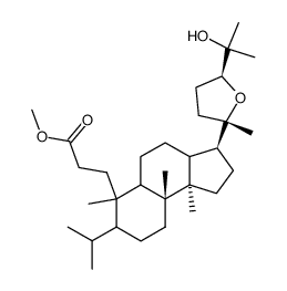 (24S)-20,24-Epoxy-25-hydroxy-3,4-secodammaran-3-oic acid methyl ester structure