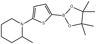 5-(2-Methylpiperidin-1-yl)thiophene-2-boronic acid pinacol ester结构式