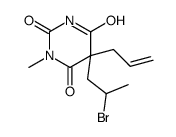 5-(2-bromopropyl)-1-methyl-5-prop-2-enyl-1,3-diazinane-2,4,6-trione结构式