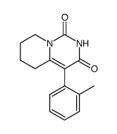4-(2-methylphenyl)hexahydro-1H,3H-pyrido[1,2-c]pyrimidine-1,3-dione结构式