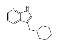 3-(Piperidinomethyl)-1H-pyrrolo[2,3-b]pyridine结构式