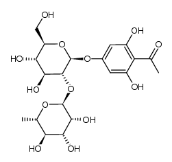 2,6-dihydroxy-4-(β-neohesperidosyloxy)acetophenone结构式