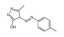 3-methyl-4-[(4-methylphenyl)diazenyl]-1,4-dihydropyrazol-5-one Structure