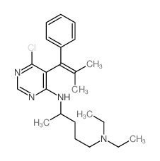 1,4-Pentanediamine,N4-[6-chloro-5-(2-methyl-1-phenyl-1-propen-1-yl)-4-pyrimidinyl]-N1,N1-diethyl-结构式