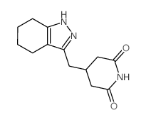 2,6-Piperidinedione,4-[(4,5,6,7-tetrahydro-1H-indazol-3-yl)methyl]- structure