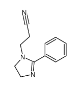 3-(2-phenyl-4,5-dihydroimidazol-1-yl)propanenitrile结构式