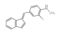 Benzenamine,4-(1H-inden-1-ylidenemethyl)-2-iodo-N-methyl- structure