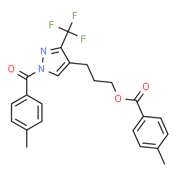 3-[1-(4-METHYLBENZOYL)-3-(TRIFLUOROMETHYL)-1H-PYRAZOL-4-YL]PROPYL 4-METHYLBENZENECARBOXYLATE Structure