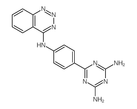 6-[4-(8,9,10-triazabicyclo[4.4.0]deca-1,3,5,7,9-pentaen-7-ylamino)phenyl]-1,3,5-triazine-2,4-diamine Structure