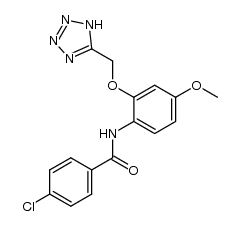 4-chloro-N-[4-methoxy-2-(1H-tetrazol-5-ylmethoxy)-phenyl]-benzamide Structure