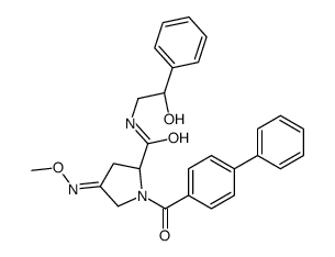 (4Z)-1-(4-Biphenylylcarbonyl)-N-[(2S)-2-hydroxy-2-phenylethyl]-4- (methoxyimino)-L-prolinamide Structure