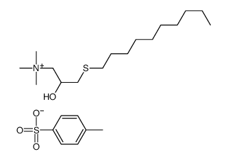 [3-(decylthio)-2-hydroxypropyl]trimethylammonium p-toluenesulphonate structure