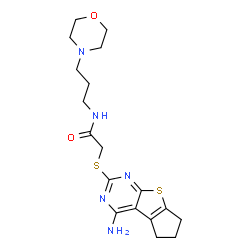 2-((4-amino-6,7-dihydro-5H-cyclopenta[4,5]thieno[2,3-d]pyrimidin-2-yl)thio)-N-(3-morpholinopropyl)acetamide picture