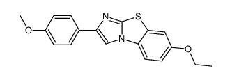 7-ETHOXY-2-(4-METHOXYPHENYL)IMIDAZO[2,1-B]BENZOTHIAZOLE结构式