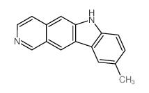 9-methyl-6H-pyrido[4,3-b]carbazole结构式