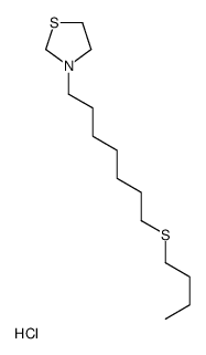 3-(7-butylsulfanylheptyl)-1,3-thiazolidine,hydrochloride结构式