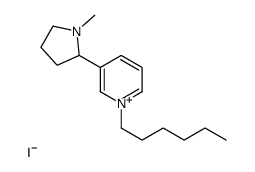1-hexyl-3-[(2S)-1-methylpyrrolidin-2-yl]pyridin-1-ium,iodide结构式