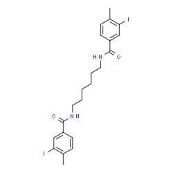N,N'-1,6-Hexanediylbis(3-iodo-4-methylbenzamide)结构式