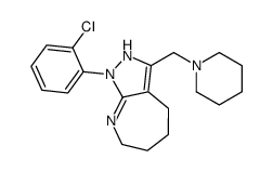1-(2-chlorophenyl)-3-(piperidin-1-ylmethyl)-4,5,6,7-tetrahydro-2H-pyrazolo[3,4-b]azepine Structure