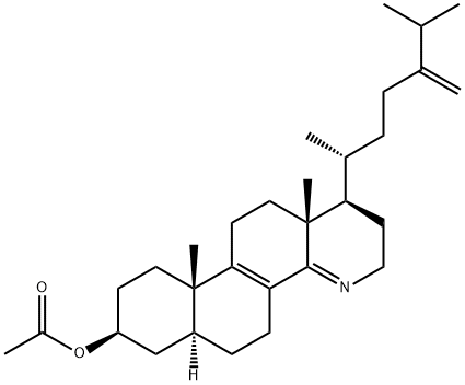 15-Aza-D-homo-5α-ergosta-8,14,24(28)-triene-3β-ol=acetate结构式