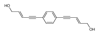 (E,E)-5-[4-(5-hydroxypent-3-en-1-ynyl)phenyl]pent-2-en-4-yn-1-ol Structure