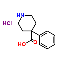 4-Phenylpiperidine-4-carboxylic acid hydrochloride结构式